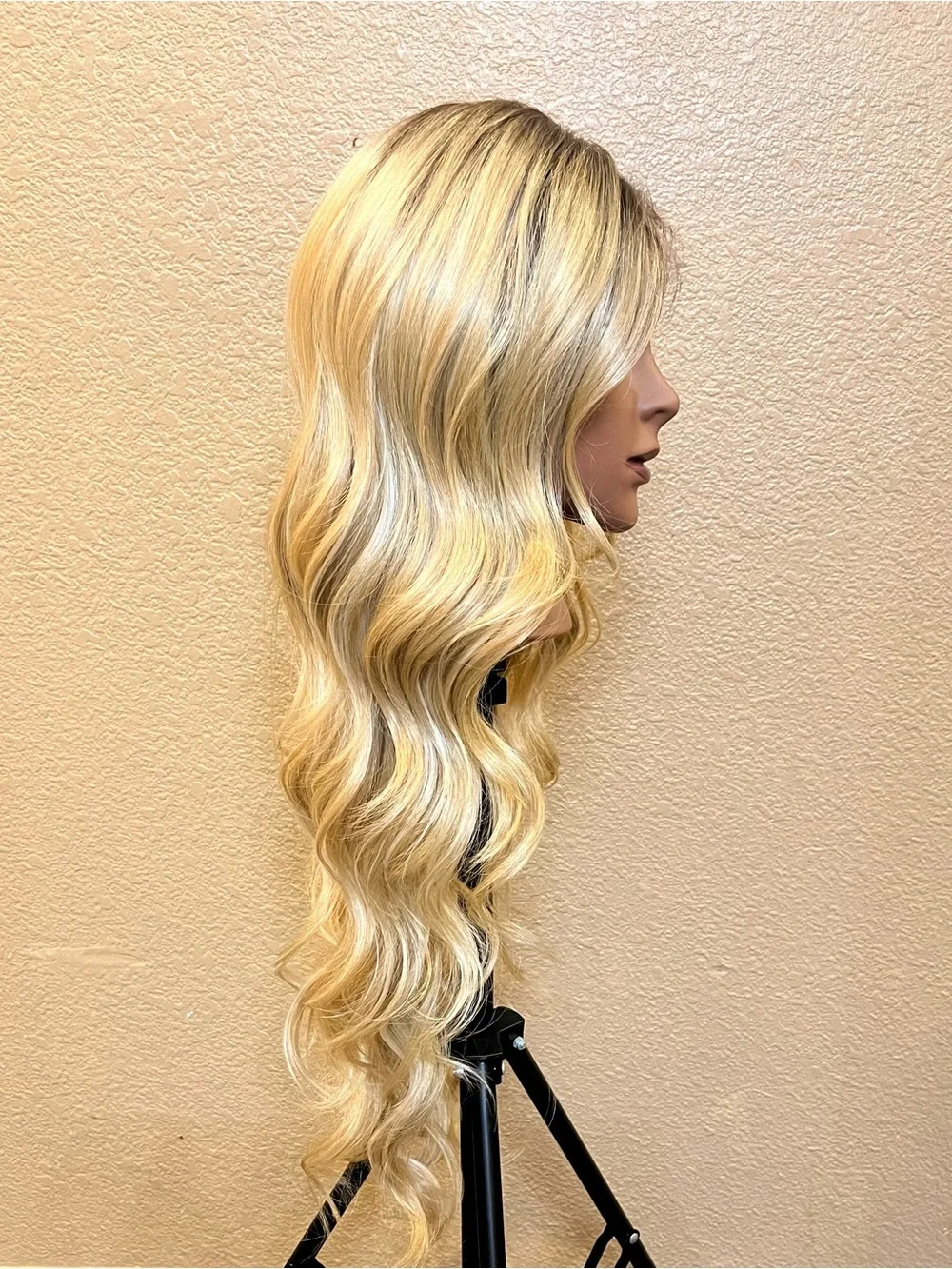 Blonde Long Wavy Lace Front Wig - Natural Blonde